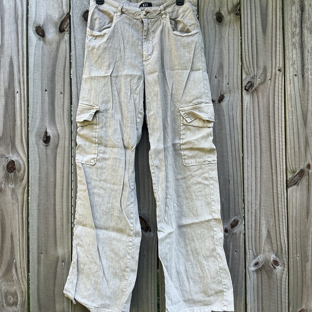Kut Casual Beige Cargo Pants